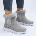 Phoebe Bennett | Fur-Lined Winter Ankle Boots with Buckle Detail