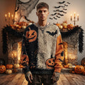 Ghoulish Grin | Pumpkin Halloween Sweater For Men