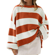 Sophie Lewis | Striped Batwing Sleeve Knit Sweater