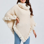 Thea Winship | Luxury Fur-Trim Cape Wrap