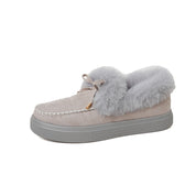 Georgia Sinclair | Fluffy Fur-Trim Moccasin Slippers