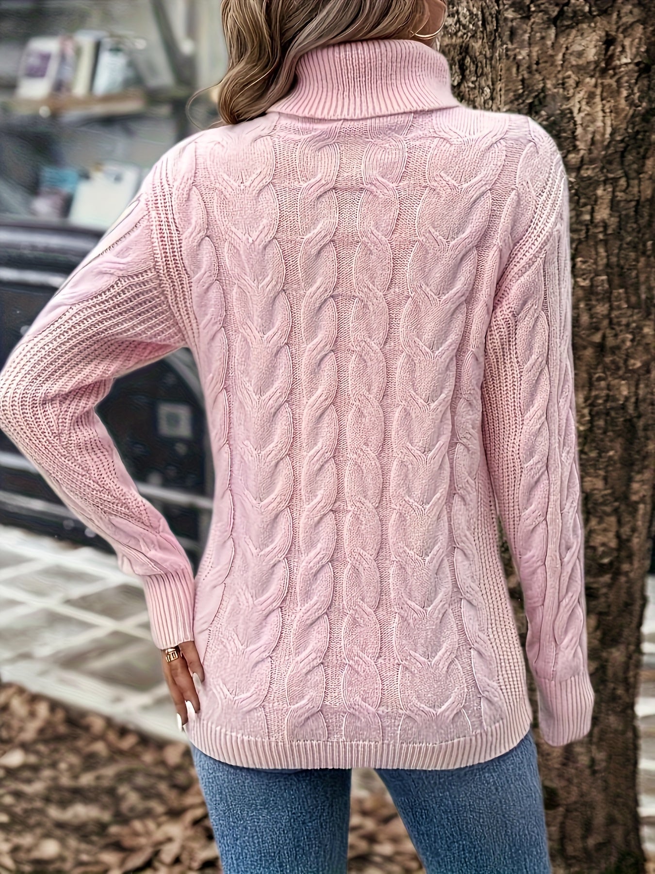 Fenella Sutherland | Cozy Cable-Knit Turtleneck Sweater