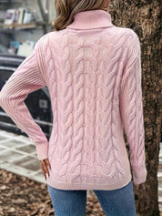 Fenella Sutherland | Cozy Cable-Knit Turtleneck Sweater