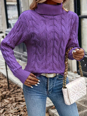 Fenella Sutherland | Cozy Cable-Knit Turtleneck Sweater