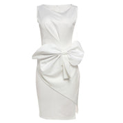 Vivienne Lacroix | Bow Detail Midi Dress Sleeveless Elegance