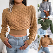 Lydia Thomas | Diamond Knit Cropped Jumper