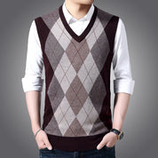 Gareth Osmond | Argyle Knit Wool Sweater Vest