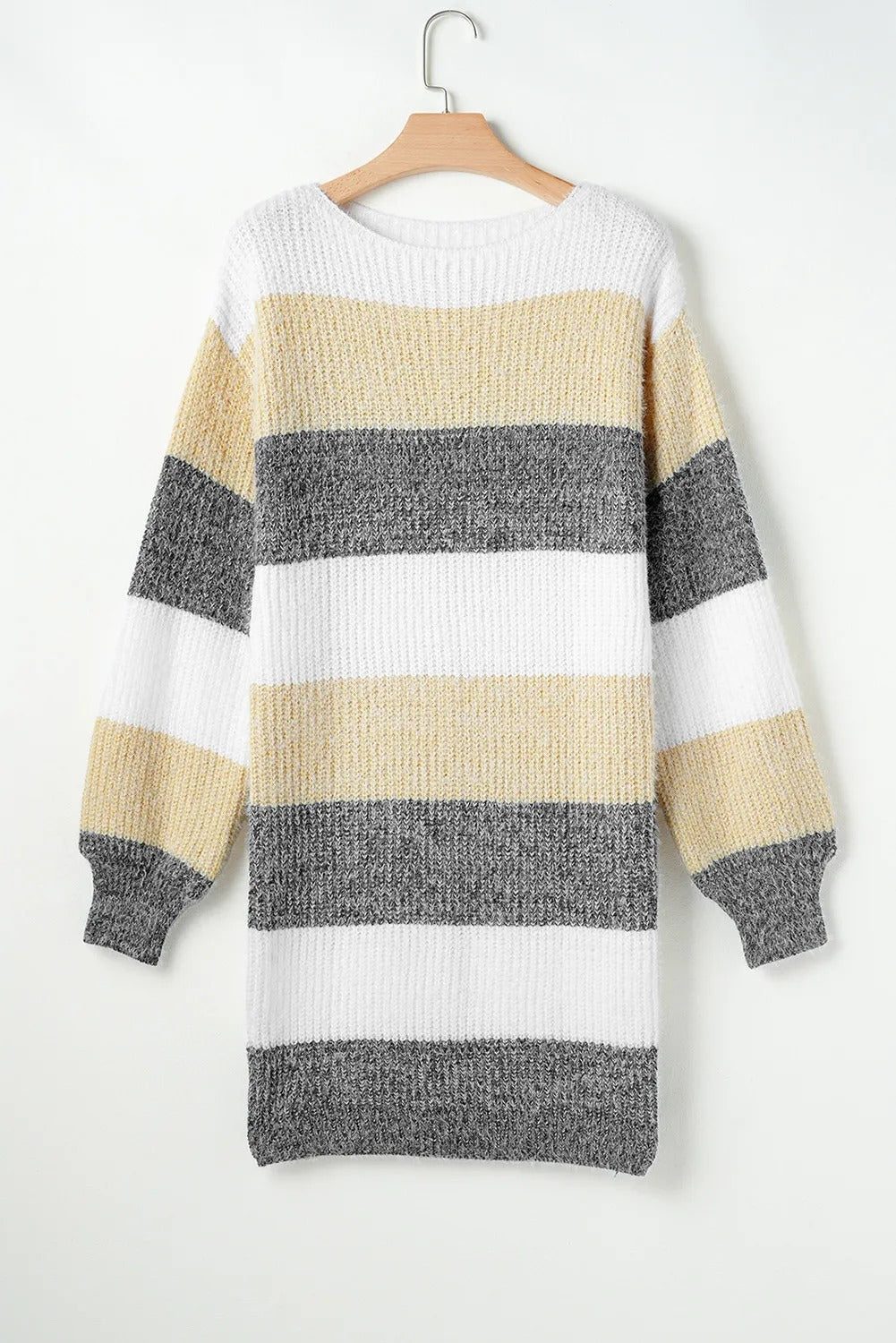 Phoebe Evans | Striped Colorblock Sweater Dress