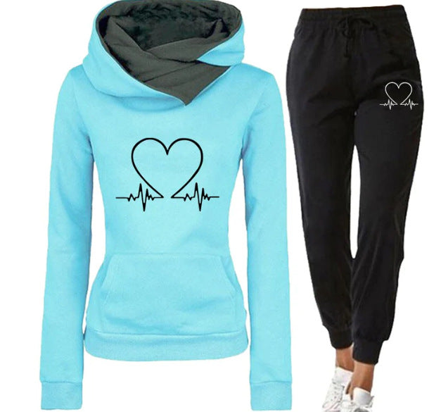 Grace Sullivan | Love Heart Print Tracksuit Set
