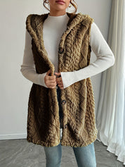 Rosie Clarke | Faux Fur Hooded Longline Vest