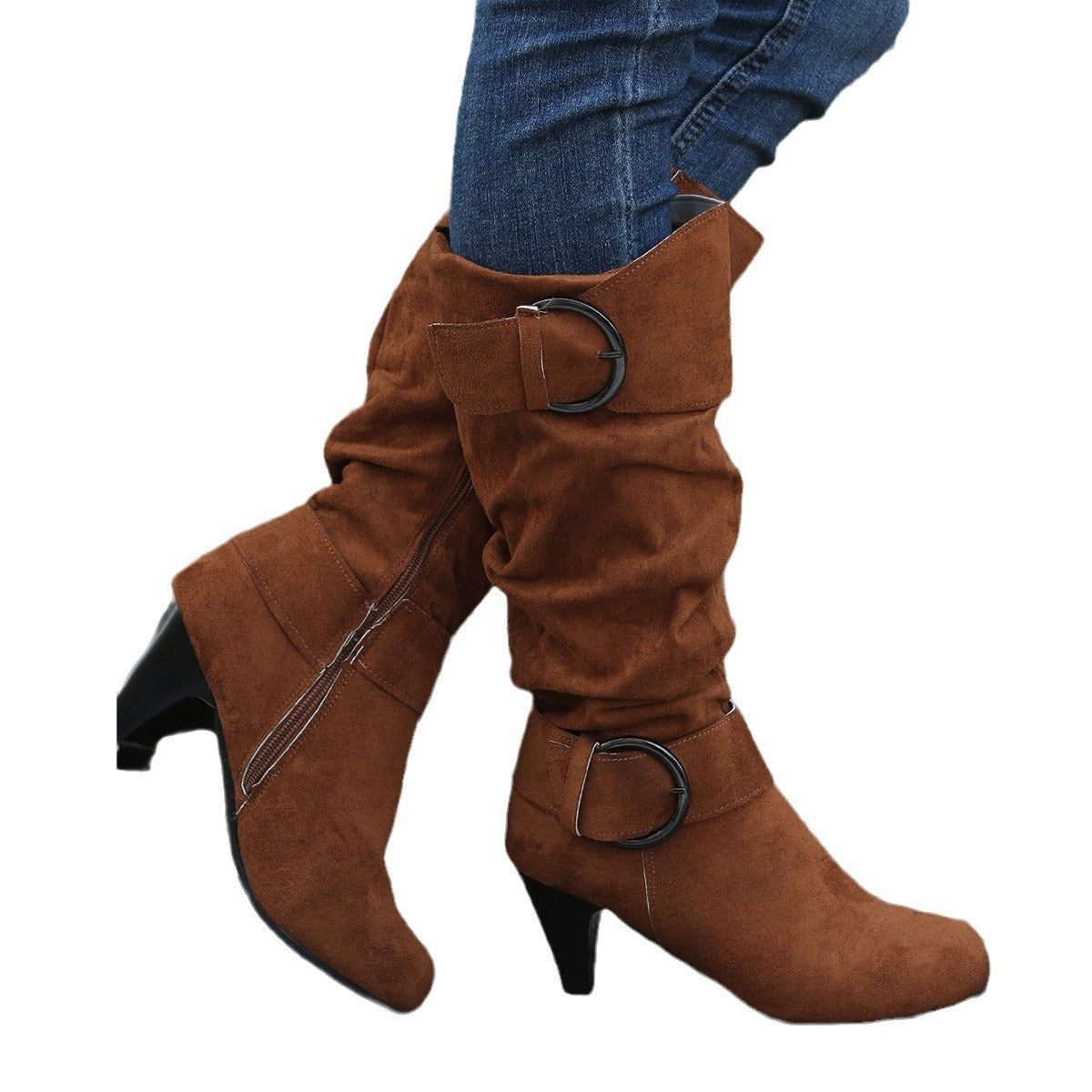 Beatrice Turner | Bottes montantes à boucle en daim