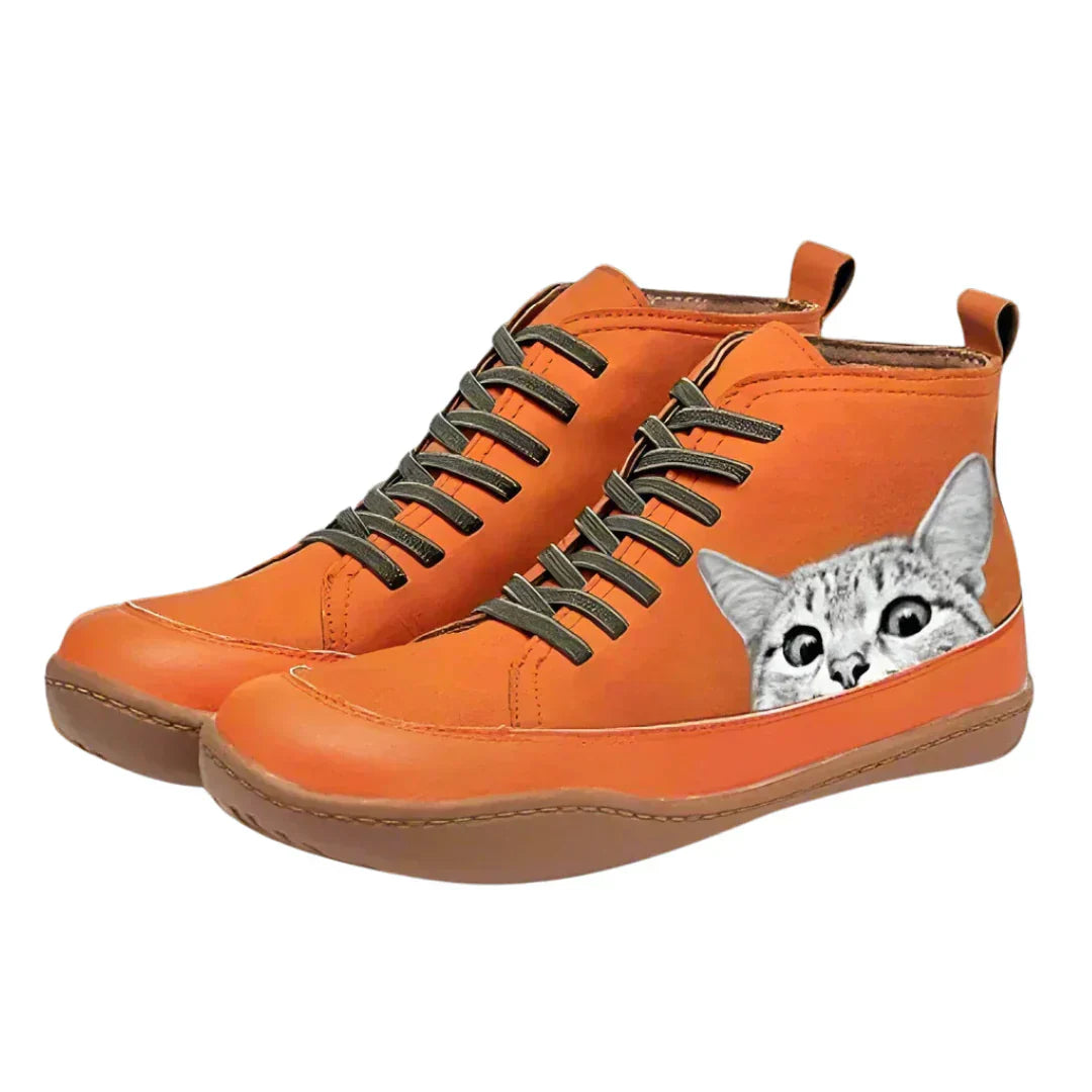 Beatrice Sutcliffe | Cat Print Ankle Boots