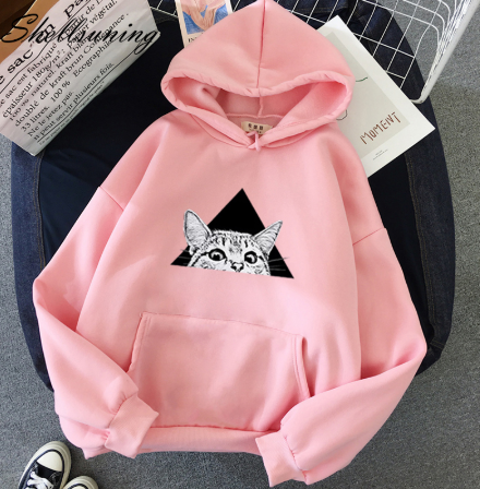 Florence Sedgwick | Cat Print Oversized Hoodie