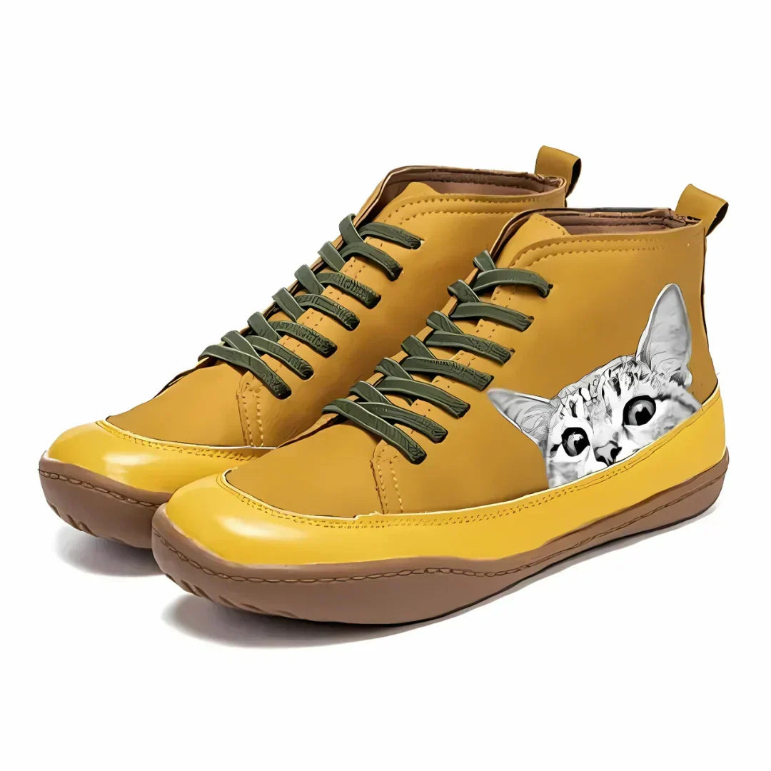 Beatrice Sutcliffe | Cat Print Ankle Boots