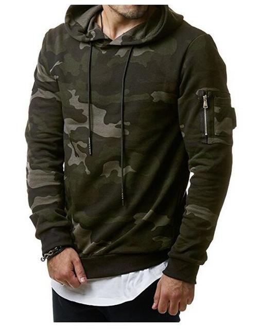 Graham Pierce | Camouflage Hoodie With Zip Pocket