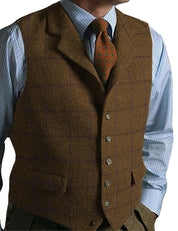 Reginald Ashford | Men's Plaid Tweed Gilet – Heritage Herringbone