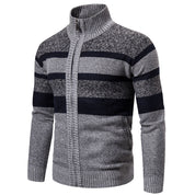 Graham Pearson | Striped Zip-Up Sweater For Men
