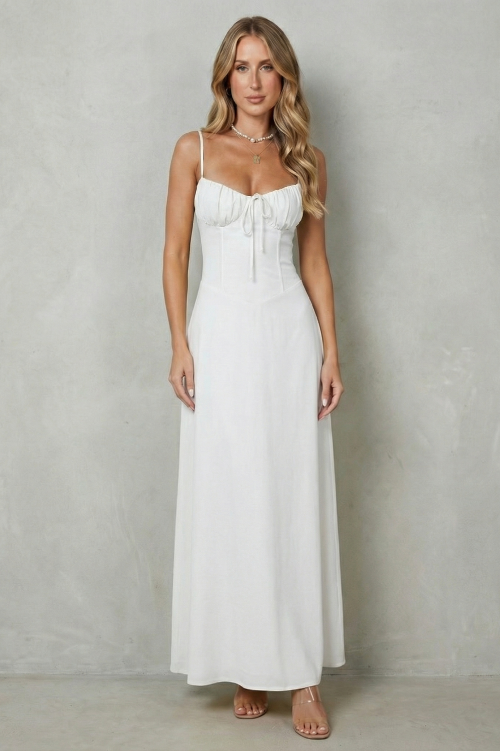 Cecily Hawthorne | Selena Soft Corset Charm Sleeveless Maxi Dress