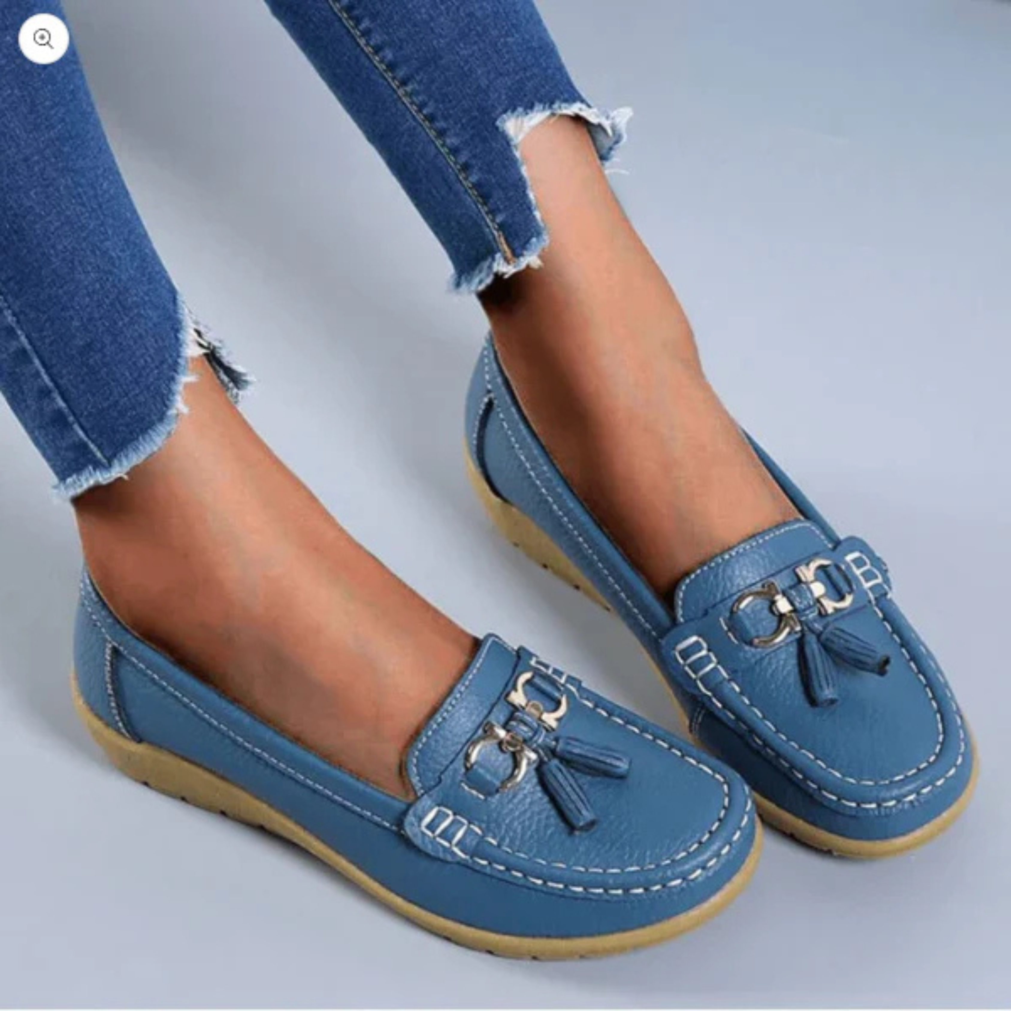 Charlotte Weston | Red Tassel Loafers – Cushioned Comfort Flats