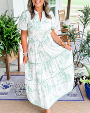 Grace Baker | Klasické maxi šaty s toaletnou potlačou