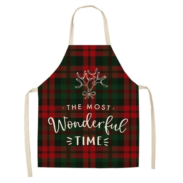 Tablier de Noël rouge à carreaux buffalo Merry Hearth pour femmes