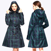 Felicity Robertson | Tartan Hooded Rain Coat Classic Plaid