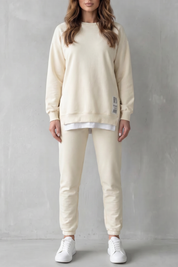 Isla Thompson | Rivara Minimalist Lounge Set in Grey Marl