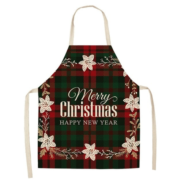 Tablier de Noël rouge à carreaux buffalo Merry Hearth pour femmes