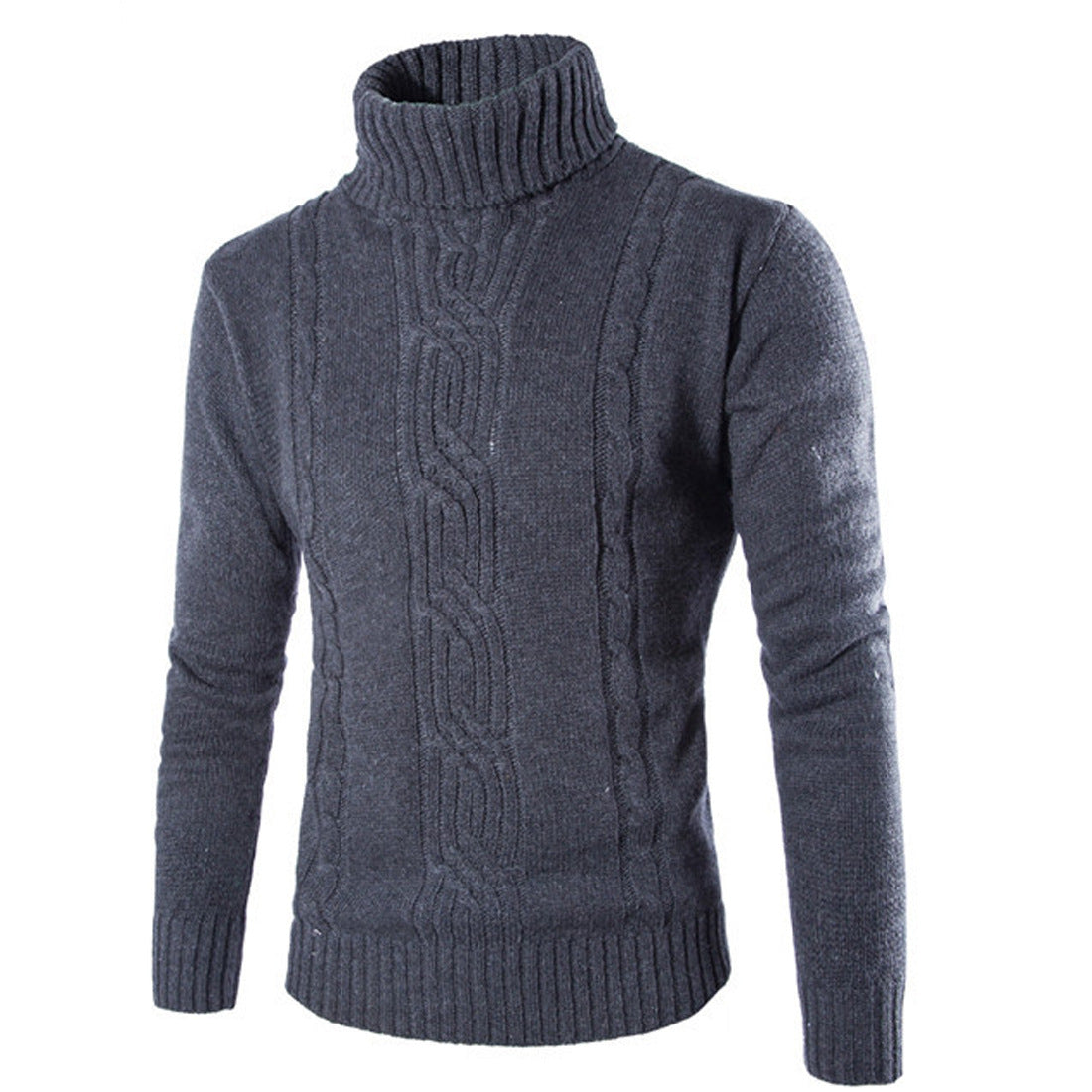 Malcolm Everly | Cable Knit Turtleneck Sweater