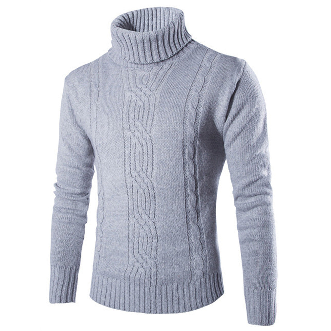 Malcolm Everly | Cable Knit Turtleneck Sweater