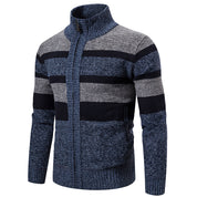 Graham Pearson | Striped Zip-Up Sweater For Men