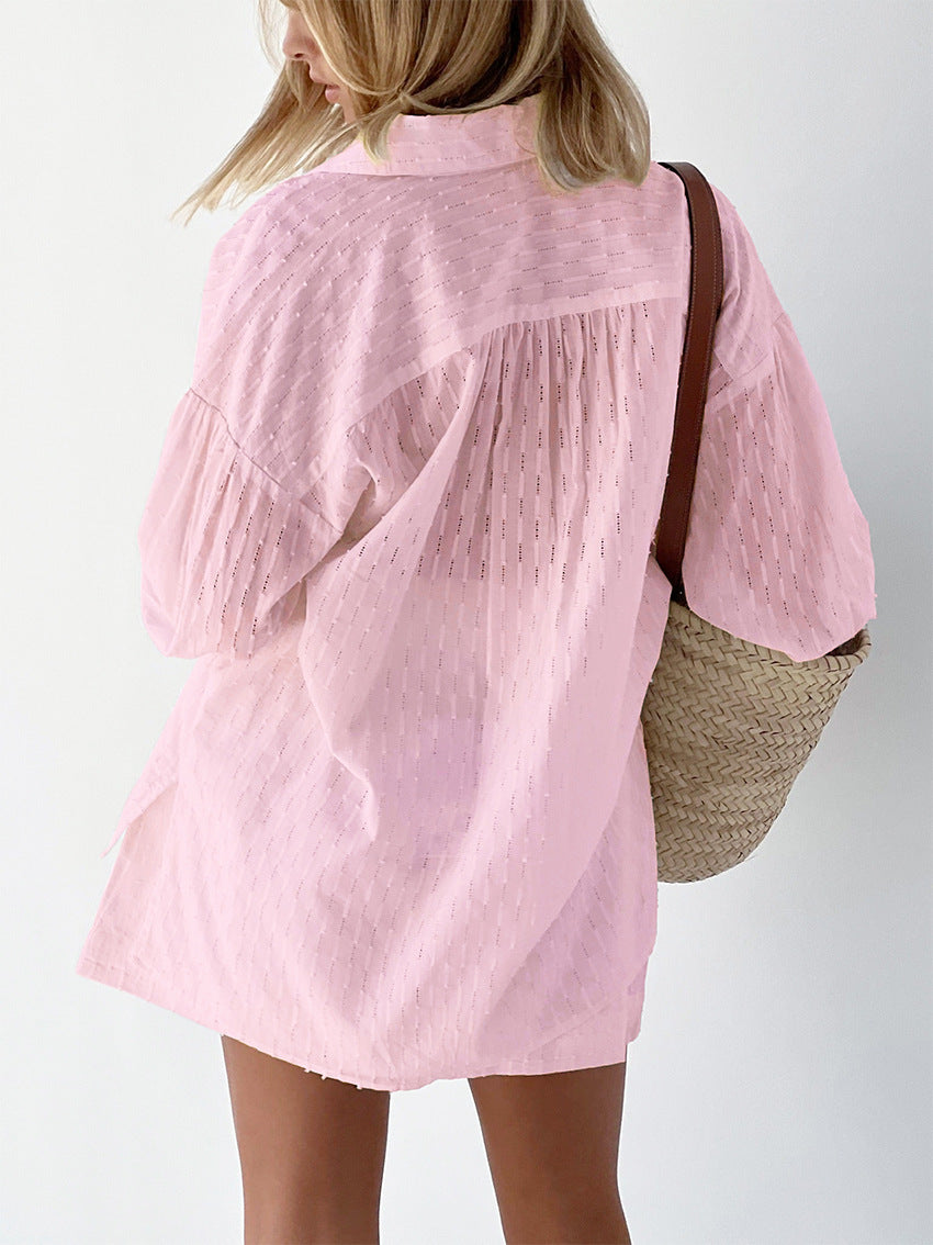 Quinn Whitmore | Embroidered Shirt & Shorts Set