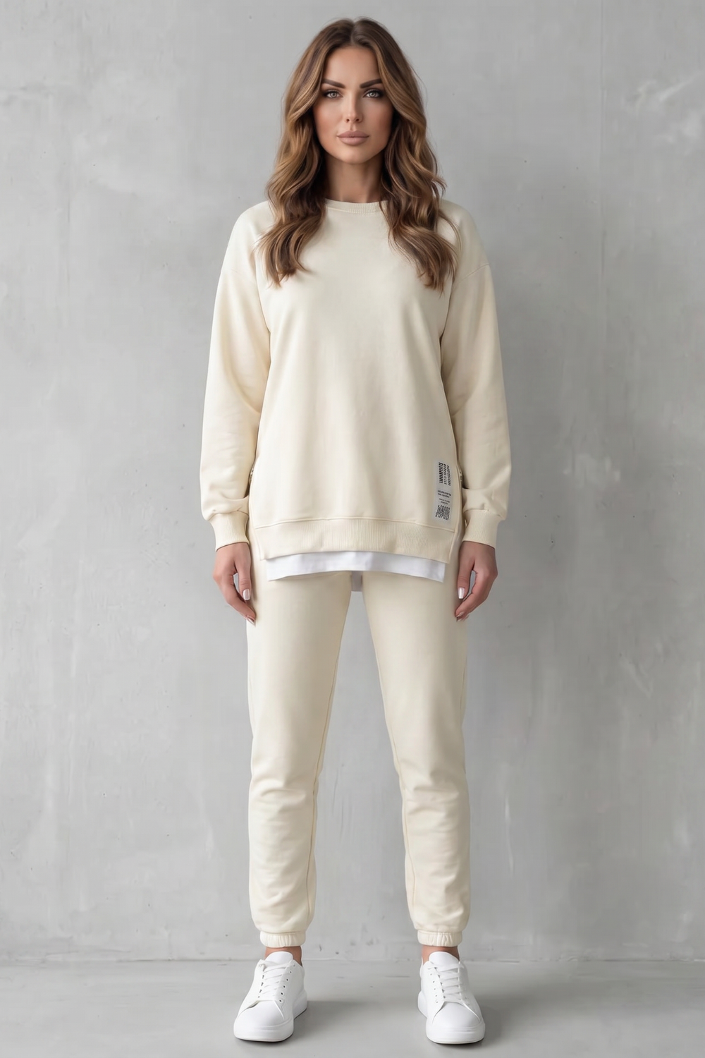 Isla Thompson | Rivara Minimalist Lounge Set in Grey Marl