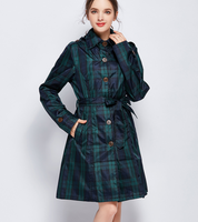 Felicity Robertson | Tartan Hooded Rain Coat Classic Plaid