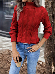 Fenella Sutherland | Cozy Cable-Knit Turtleneck Sweater