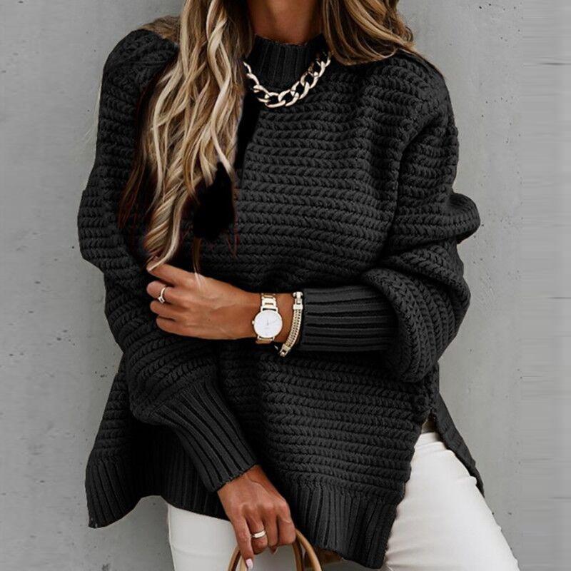 Matilda Stewart | Drawstring Side Slit Knit Sweater