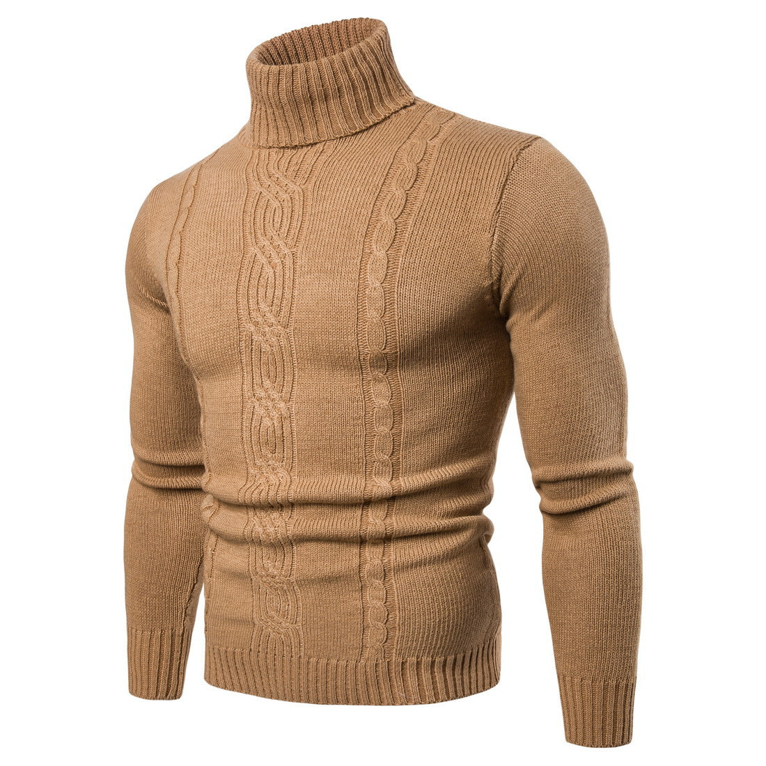 Malcolm Everly | Cable Knit Turtleneck Sweater