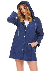 Florence Hughes | Hooded Raincoat in Classic Black