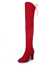 Lydia Taylor | Bottes hautes en daim, au-dessus du genou