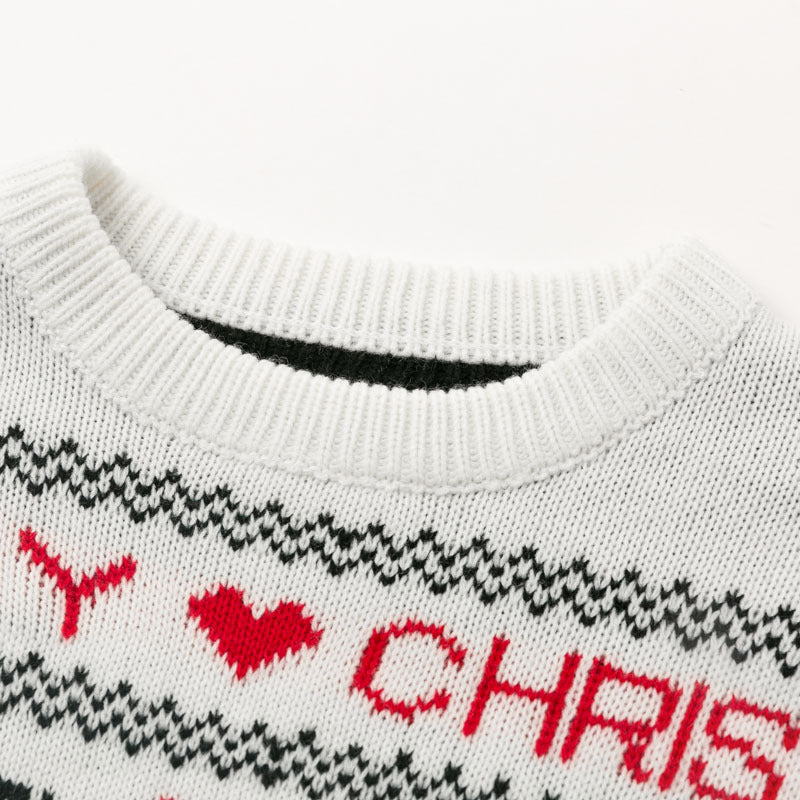 Winter Fawn | Pull de Noël à motif jacquard cerf noir pour femmes