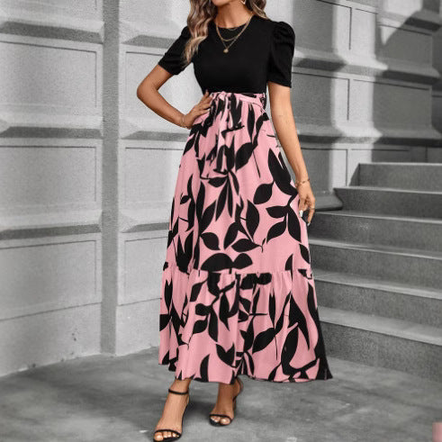 Cordelia Ashby | Robe midi à col rond et imprimé floral