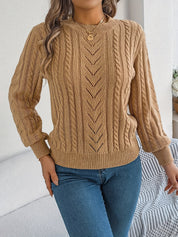 Eleanor Davies | Cable-Knit Textured Sweater