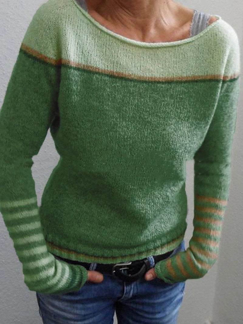 Isla Barlow | Dzianinowy sweter w kontrastowych kolorach