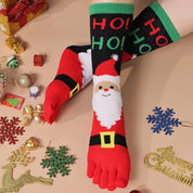 Merry Toes | Chaussettes de Noël rouges à motif de père Noël pour femmes