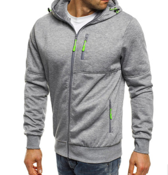 Edward Pritchard | Cotton Hoodie With Neon Zip Detail
