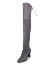 Lydia Taylor | Bottes hautes en daim, au-dessus du genou