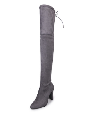 Lydia Taylor | Bottes hautes en daim, au-dessus du genou