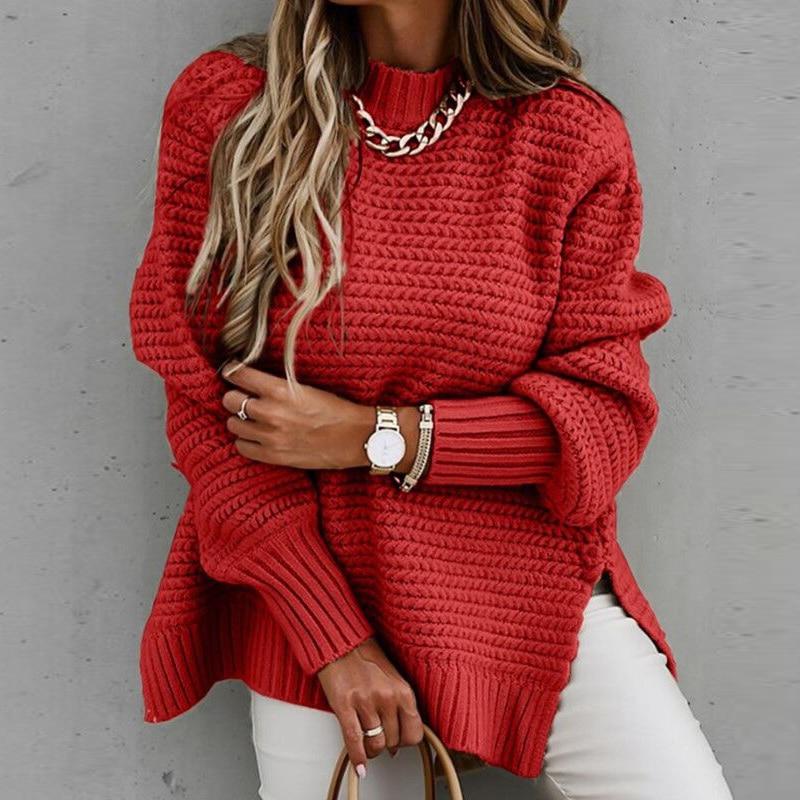 Matilda Stewart | Drawstring Side Slit Knit Sweater