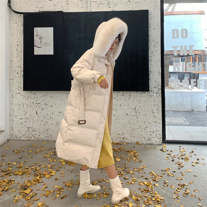 Phoebe Sinclair | Veste doudoune longue à col en fourrure