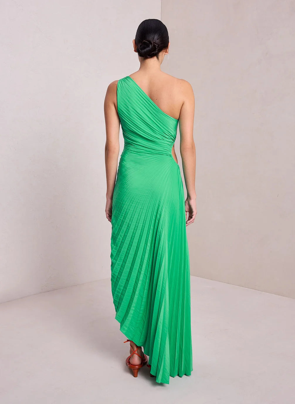 Seraphina Laurent | Pleated One-Shoulder Maxi Dress